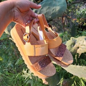 Hand Tooled Leather Sandals